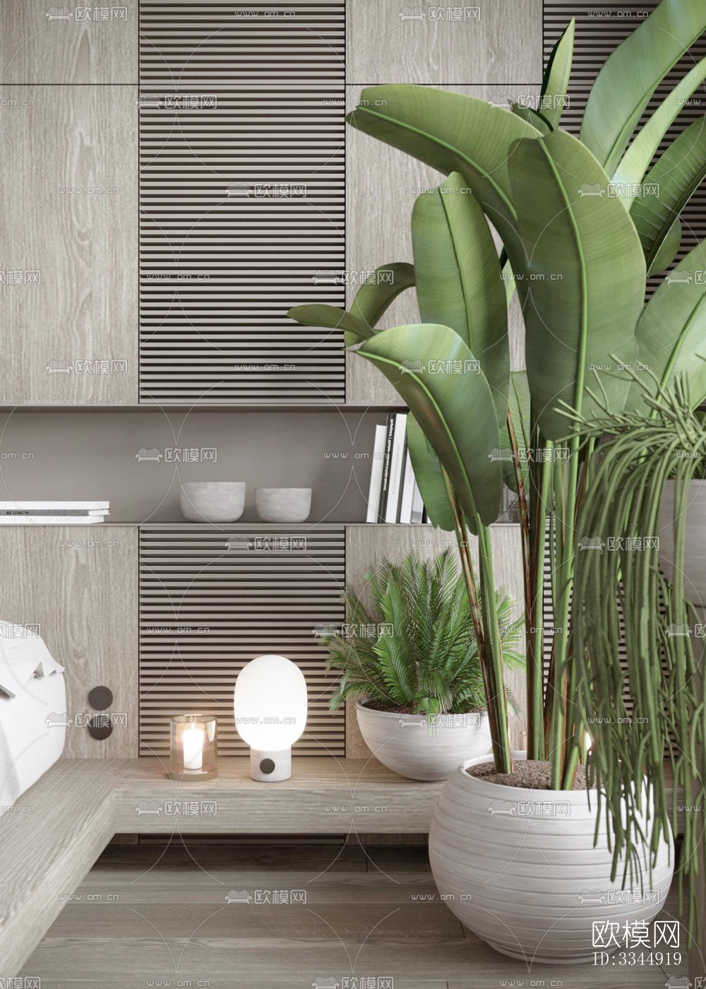 现代卧室效果图下载（渲染图3）