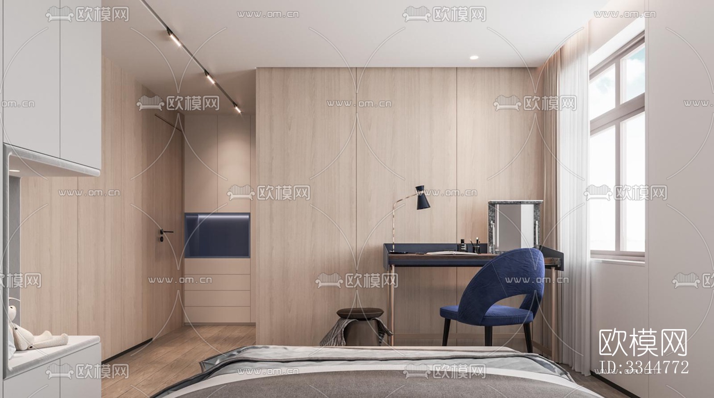 现代卧室效果图下载（渲染图8）