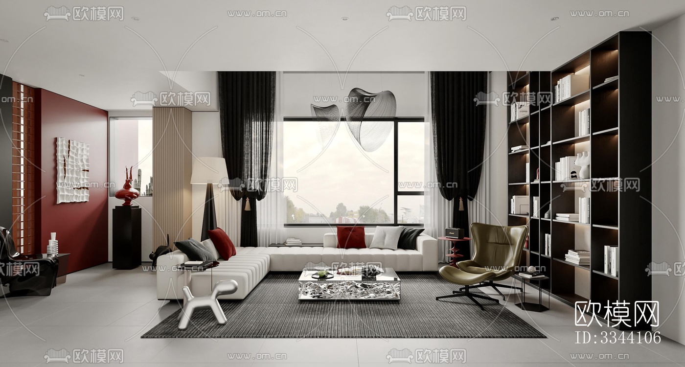 现代别墅效果图下载（渲染图4）