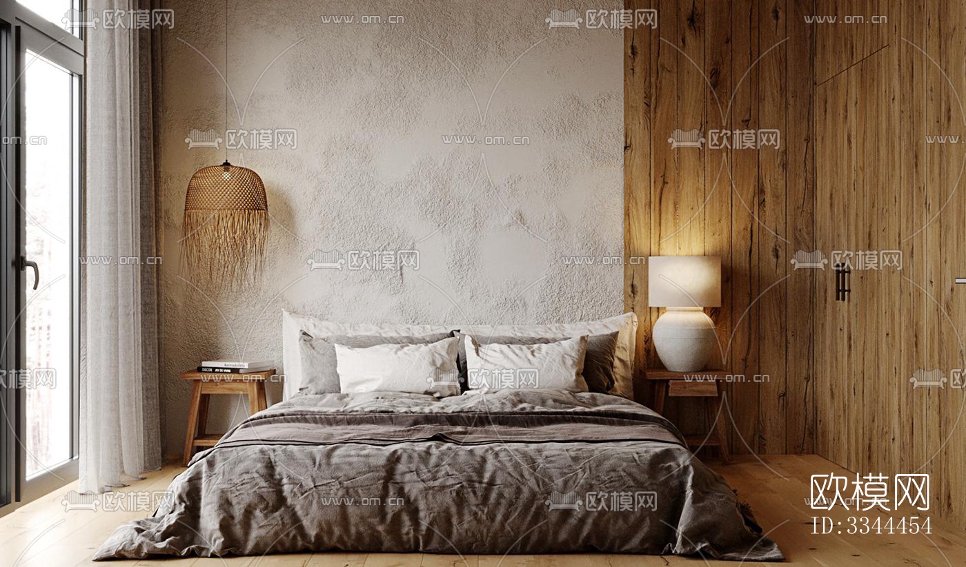 现代卧室效果图下载（渲染图2）