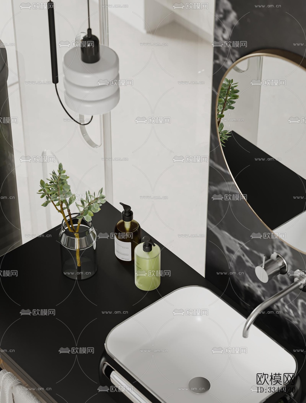 现代卧室效果图下载（渲染图1）