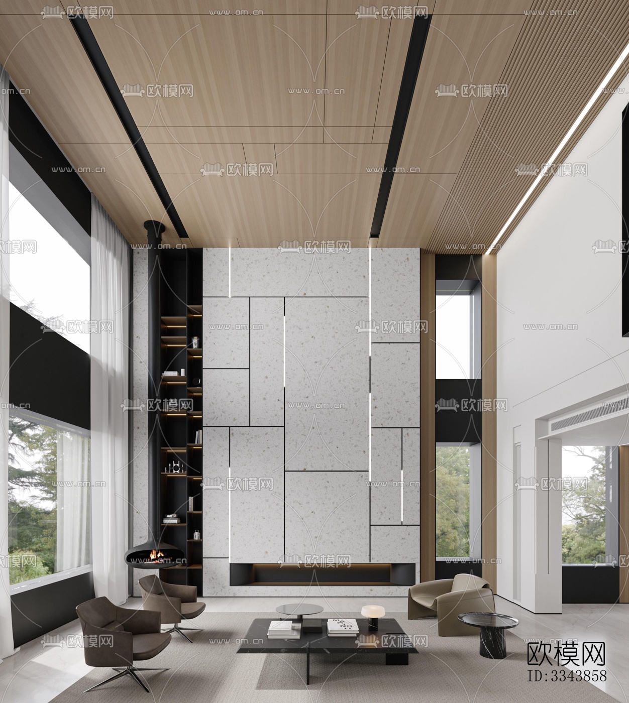 现代别墅效果图下载（渲染图4）