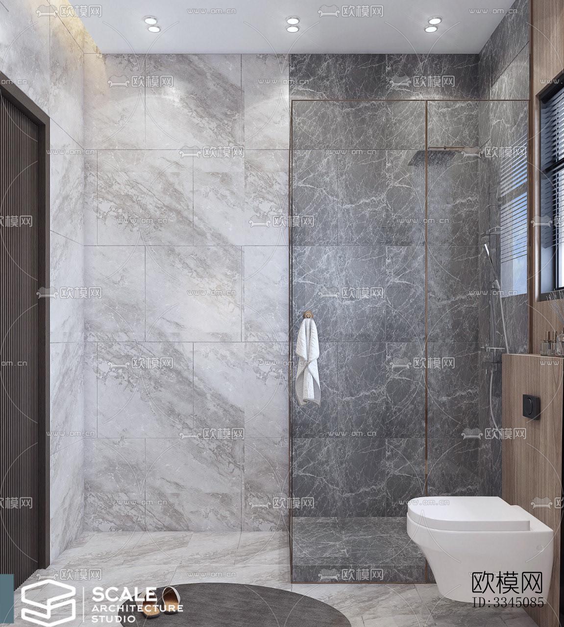 现代卫生间效果图下载（渲染图4）