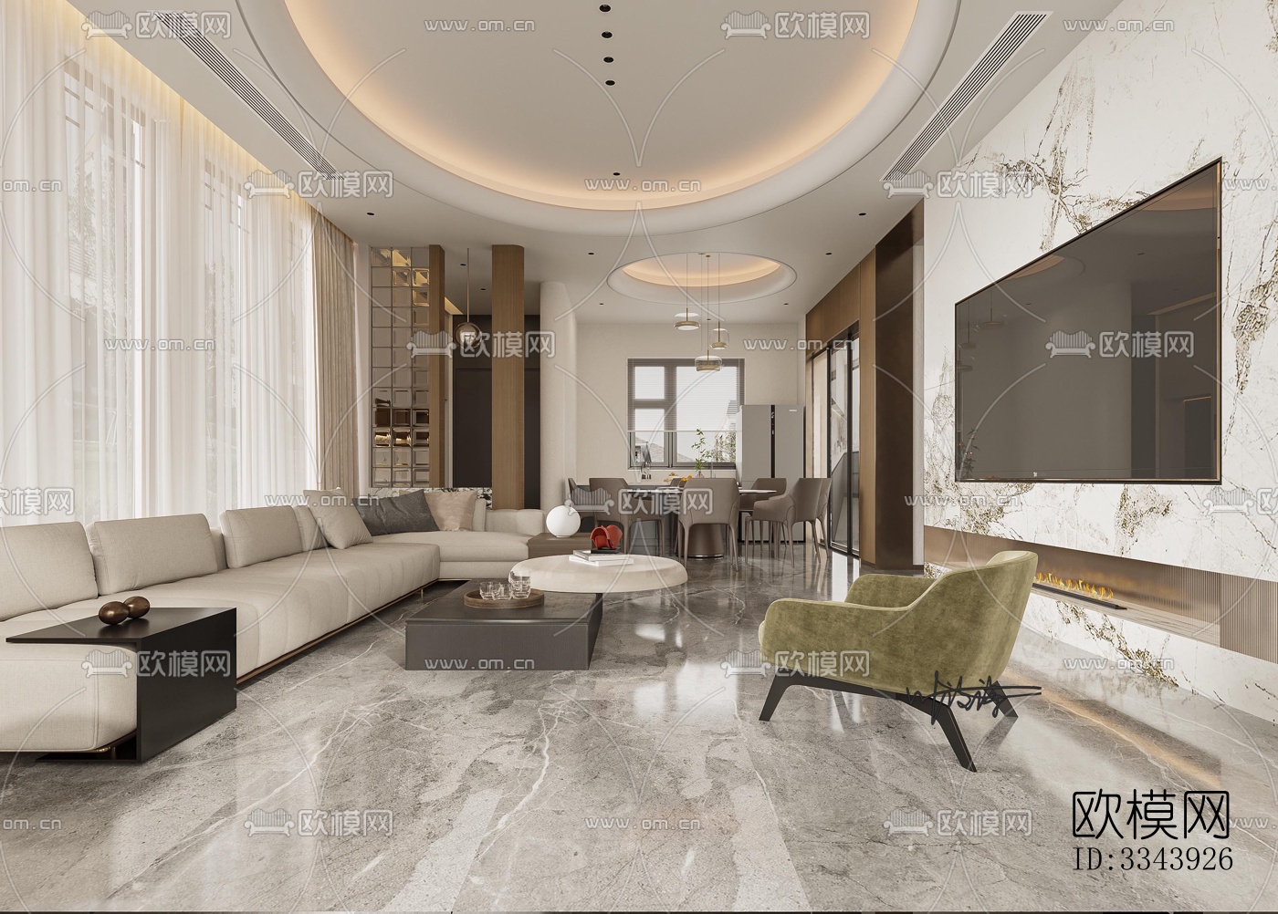 现代别墅效果图下载（渲染图1）