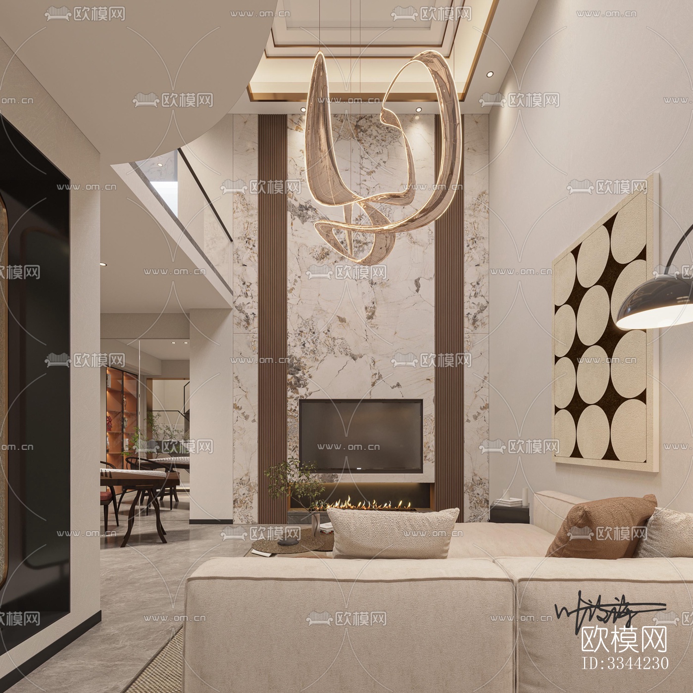 现代别墅效果图下载（渲染图1）