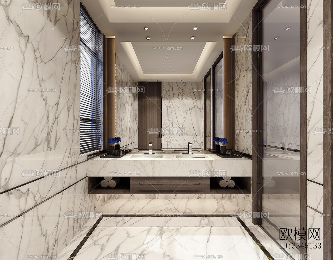 现代卫生间效果图下载（渲染图10）