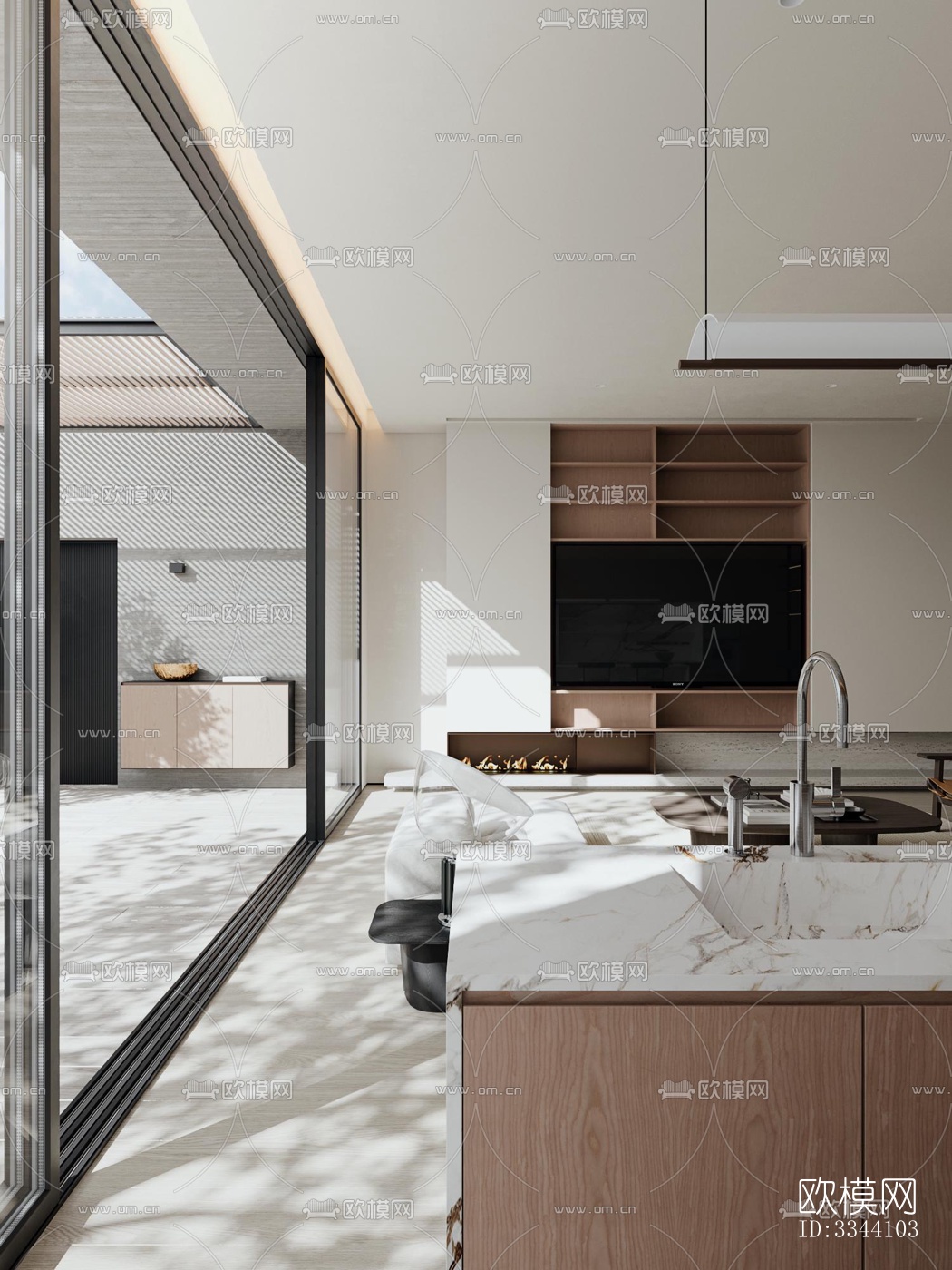 现代别墅效果图下载（渲染图2）