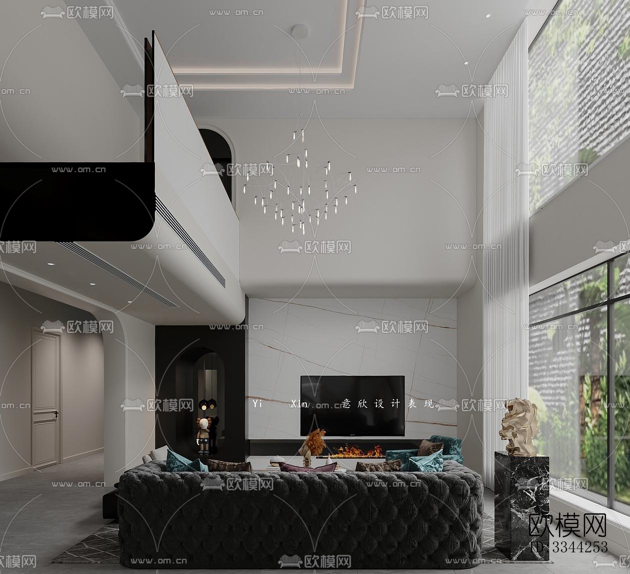 现代别墅效果图下载（渲染图1）