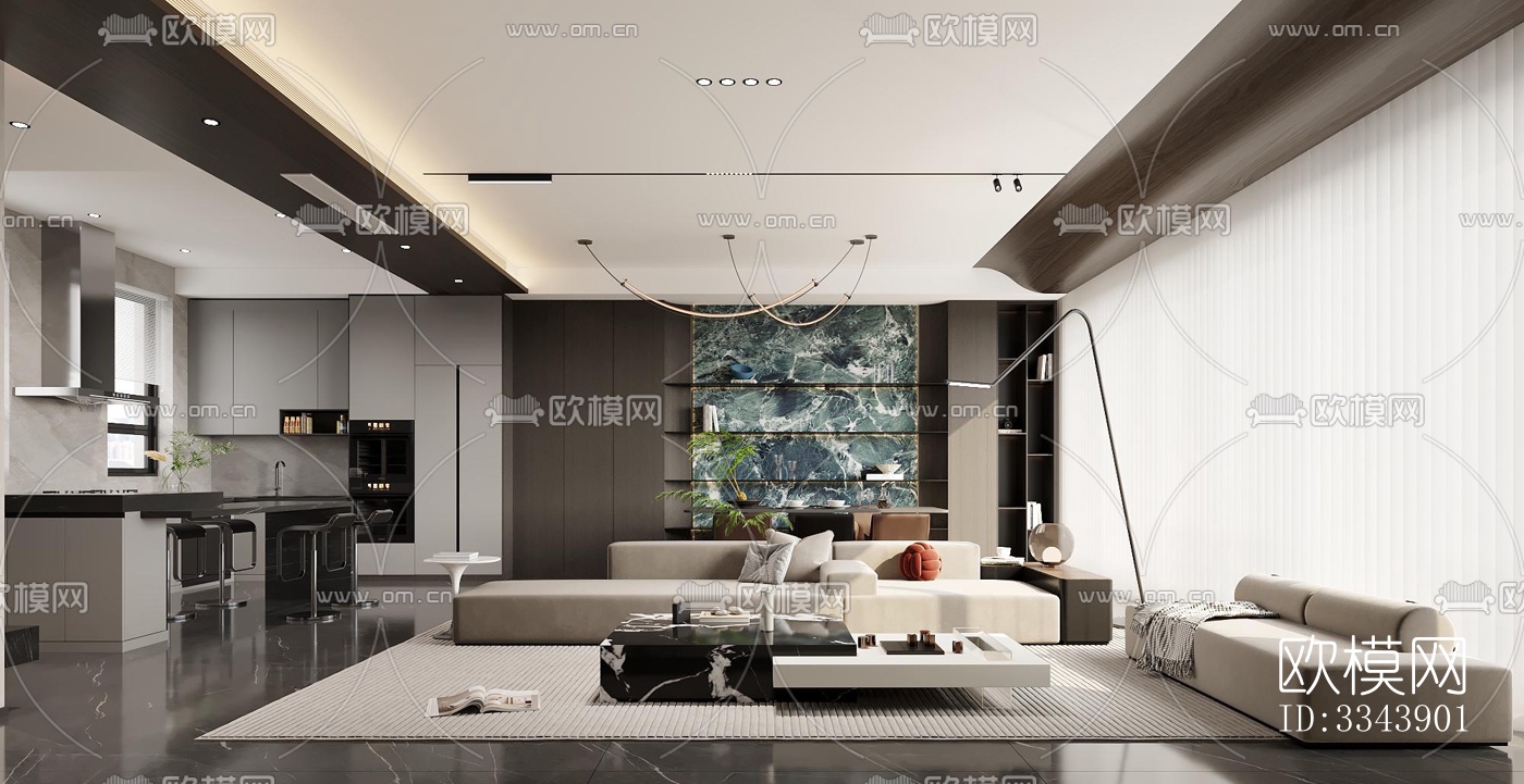 现代别墅效果图下载（渲染图6）