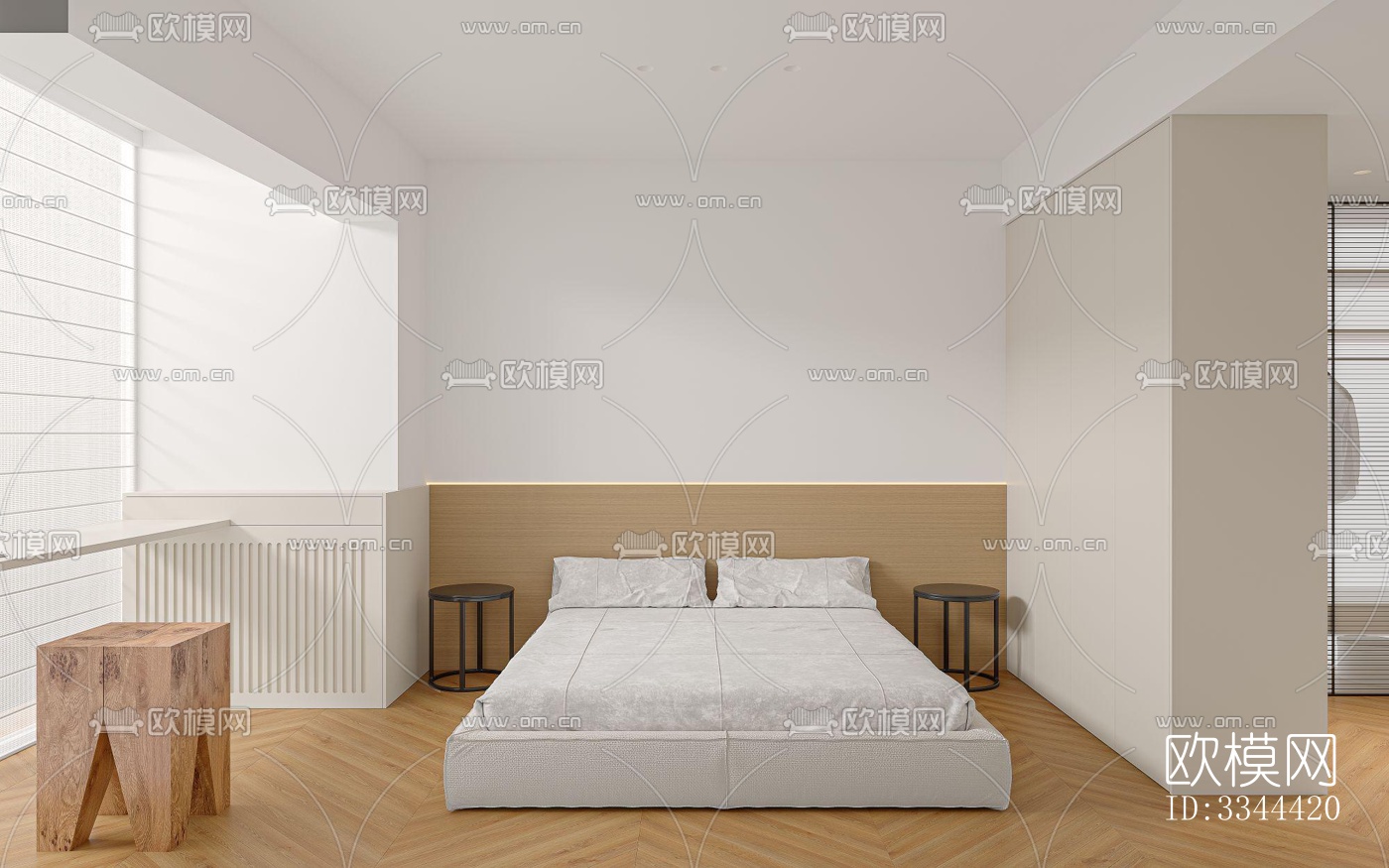 现代卧室效果图下载（渲染图2）