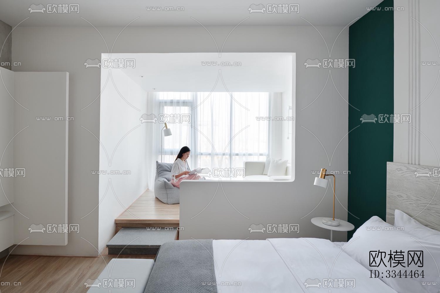 现代卧室效果图下载（渲染图16）