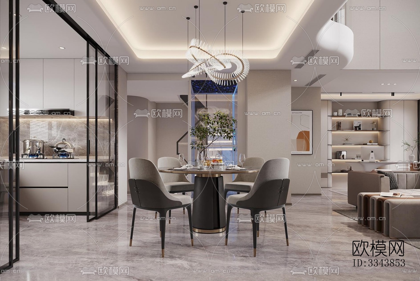 现代别墅效果图下载（渲染图8）