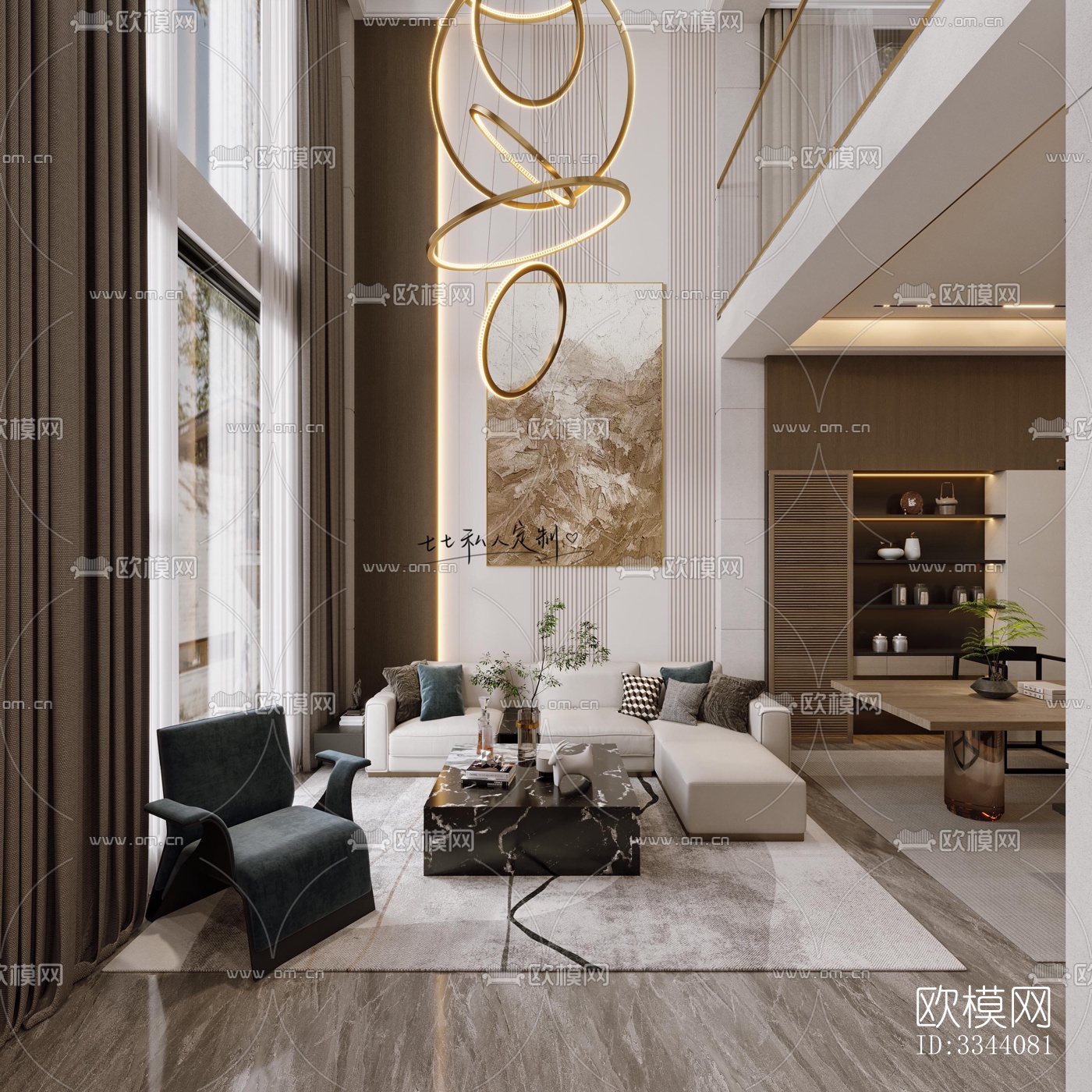 现代别墅效果图下载（渲染图1）