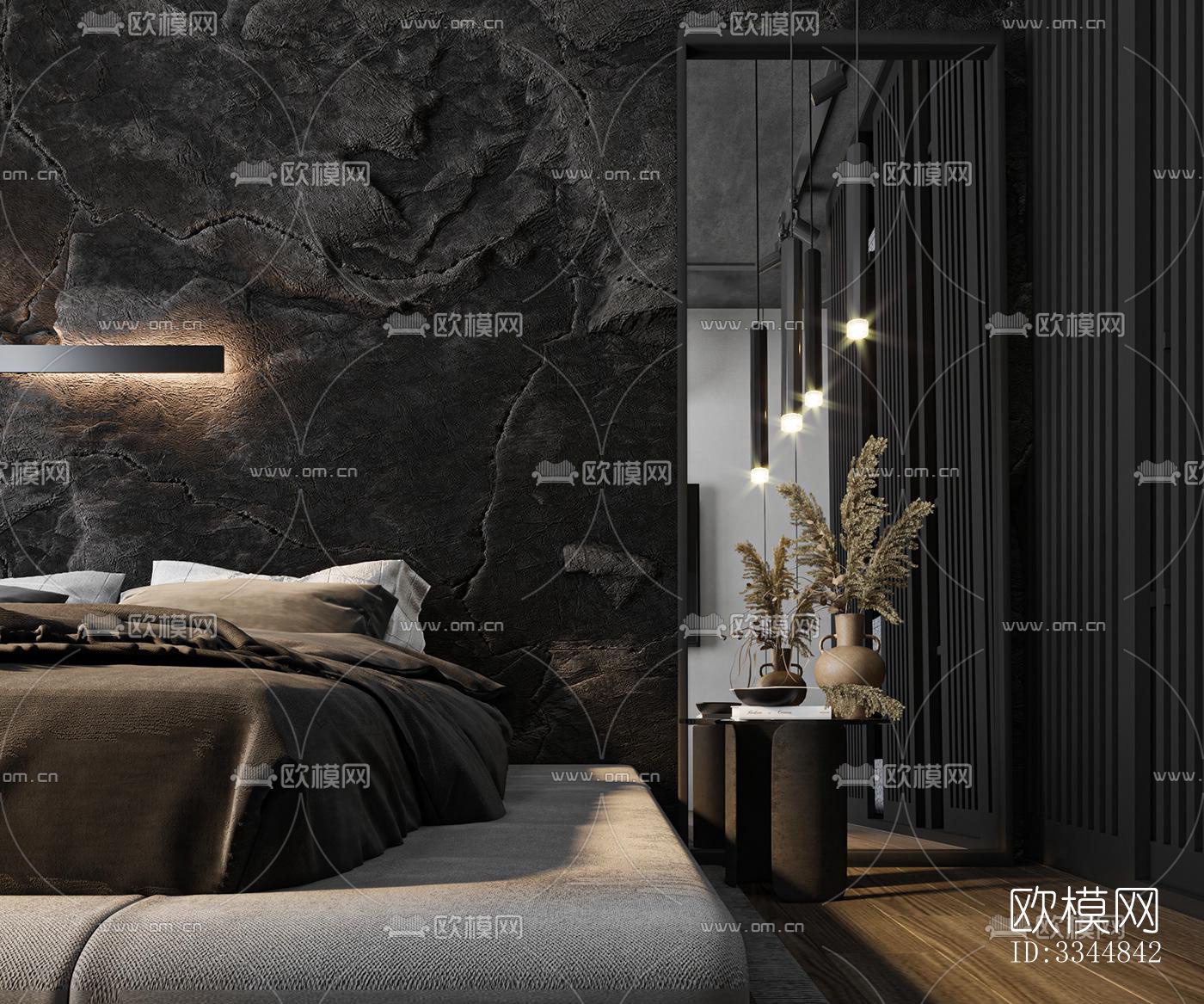 现代卧室效果图下载（渲染图2）