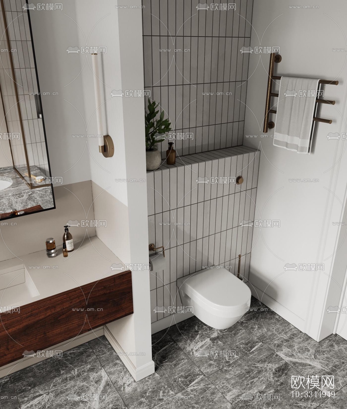 现代卫生间效果图下载（渲染图16）