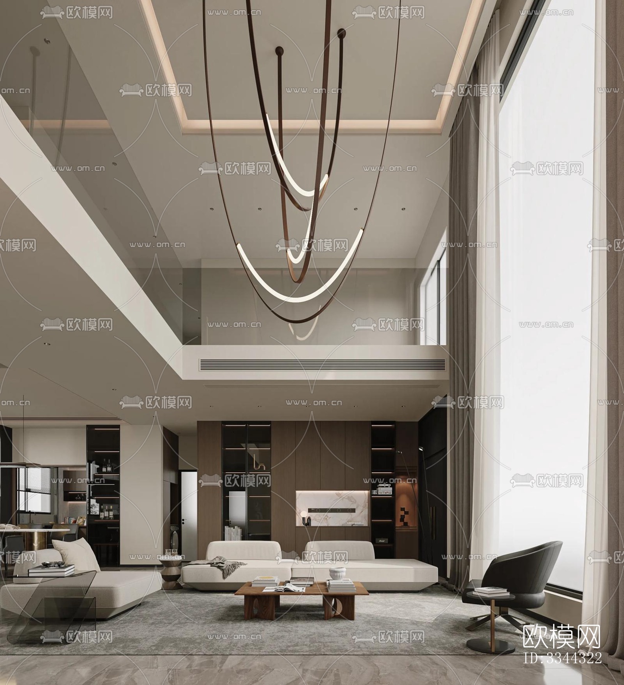 现代别墅效果图下载（渲染图3）