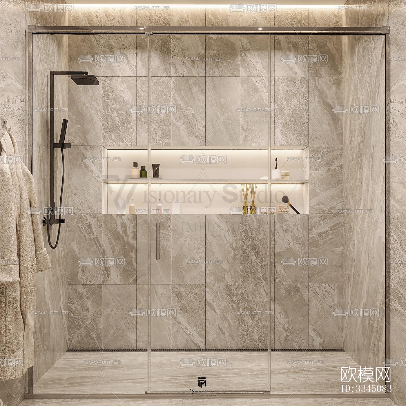 现代卫生间效果图下载（渲染图5）