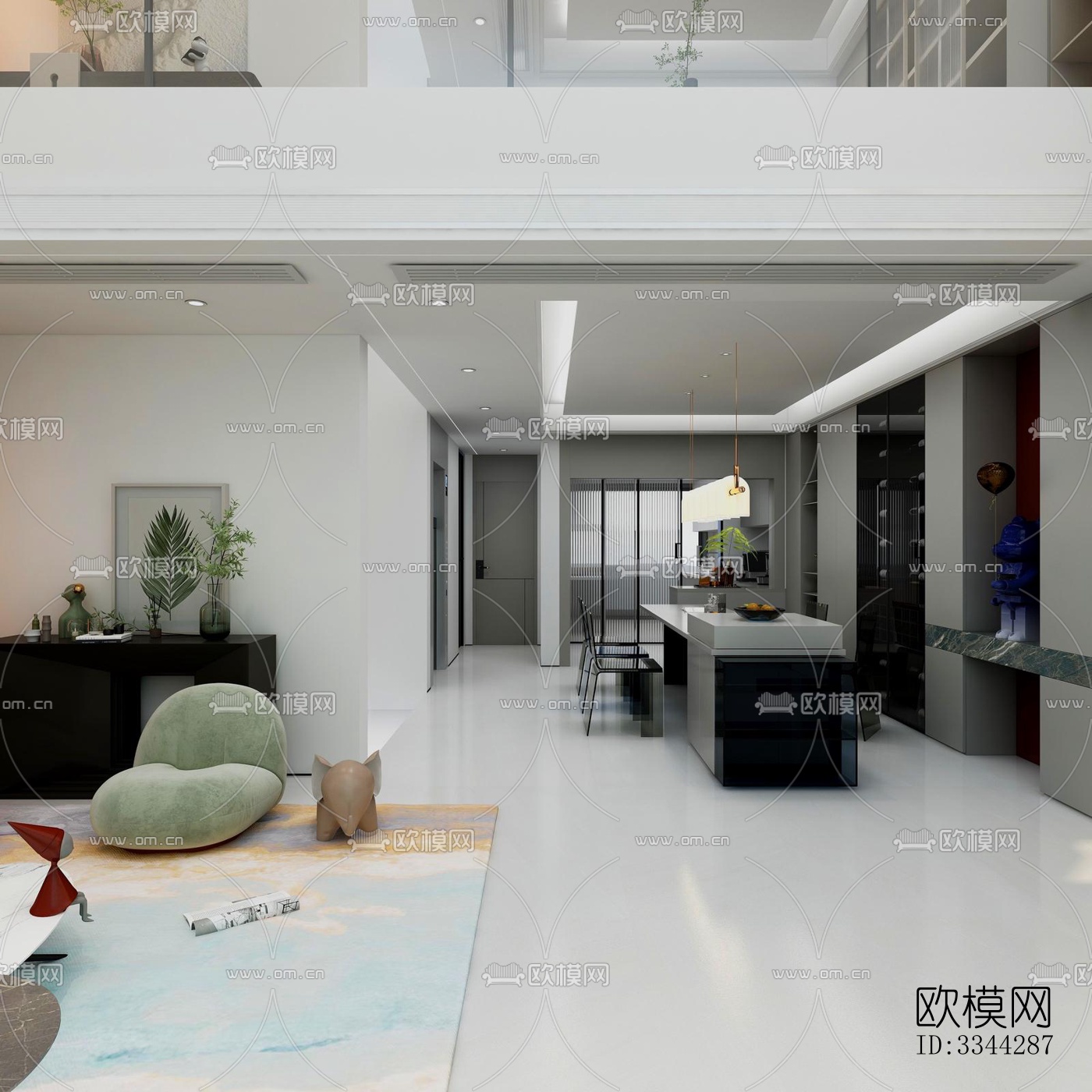 现代别墅效果图下载（渲染图2）