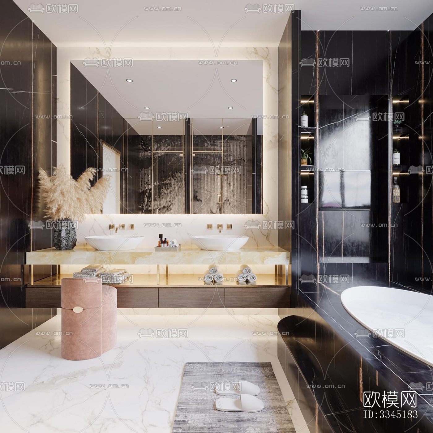 现代卫生间效果图下载（渲染图6）