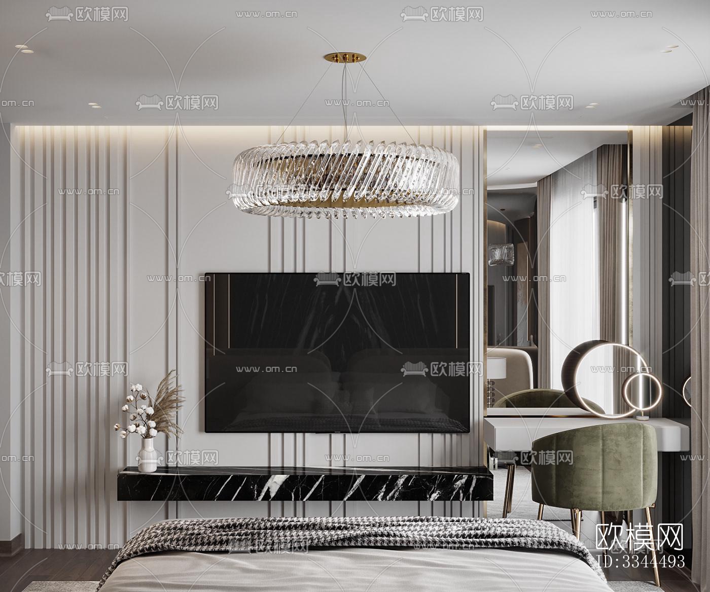 现代卧室效果图下载（渲染图6）