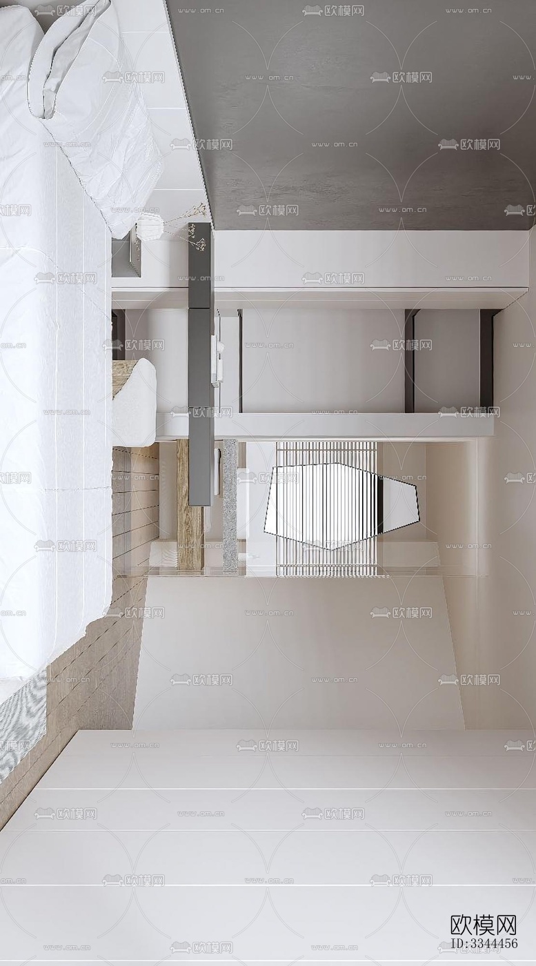 现代卧室效果图下载（渲染图5）