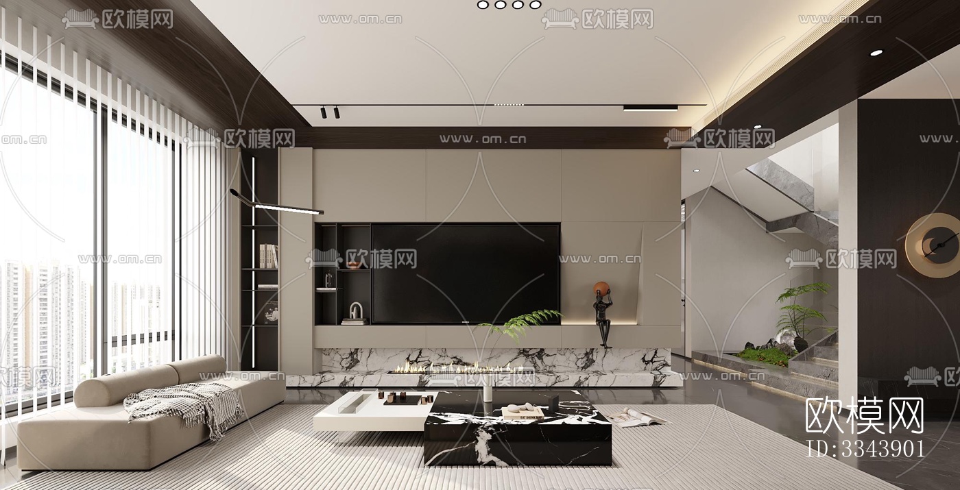 现代别墅效果图下载（渲染图1）