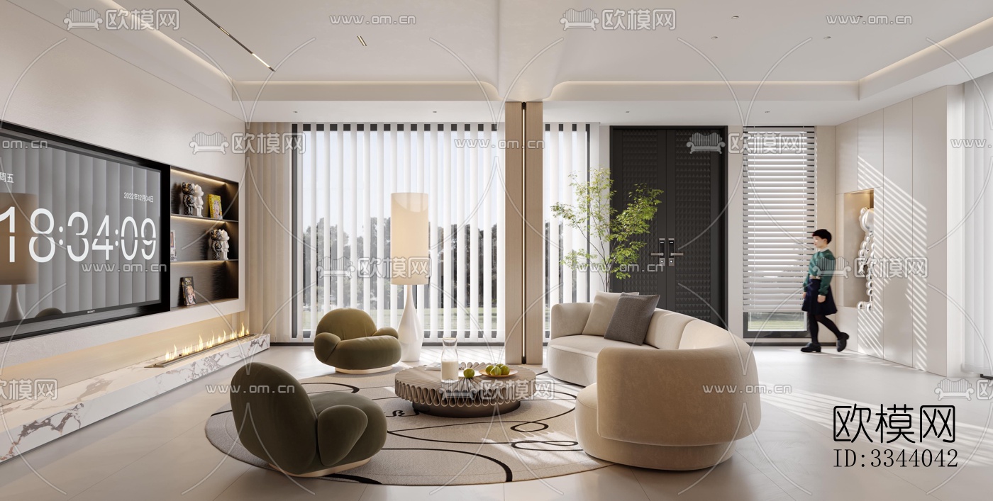 现代别墅效果图下载（渲染图1）