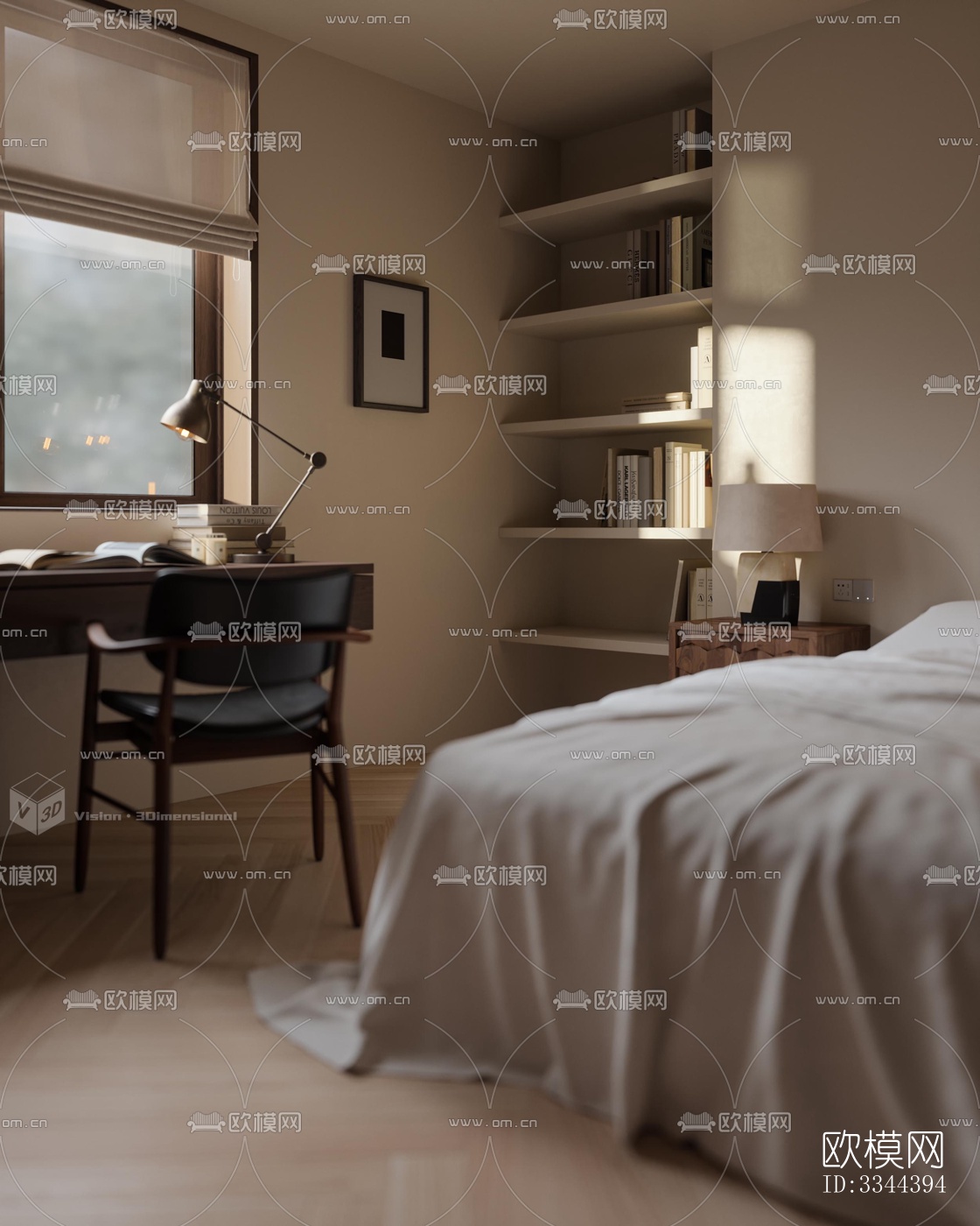 现代卧室效果图下载（渲染图5）