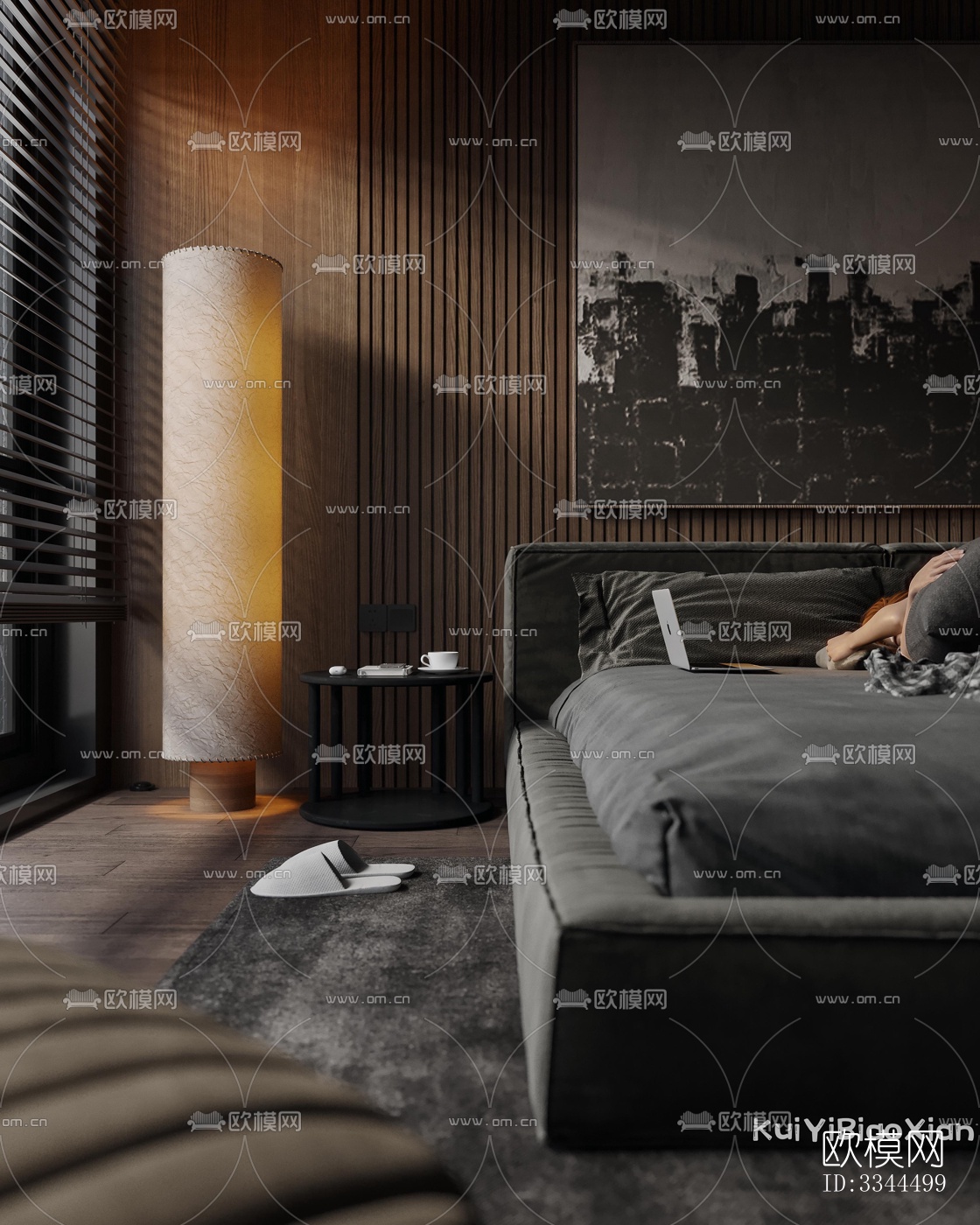 现代卧室效果图下载（渲染图6）