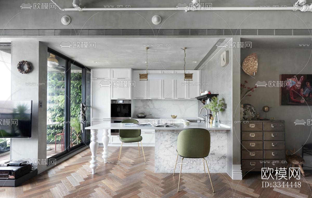 现代卧室效果图下载（渲染图1）