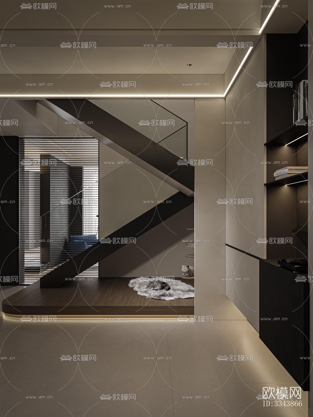 现代别墅效果图下载（渲染图12）