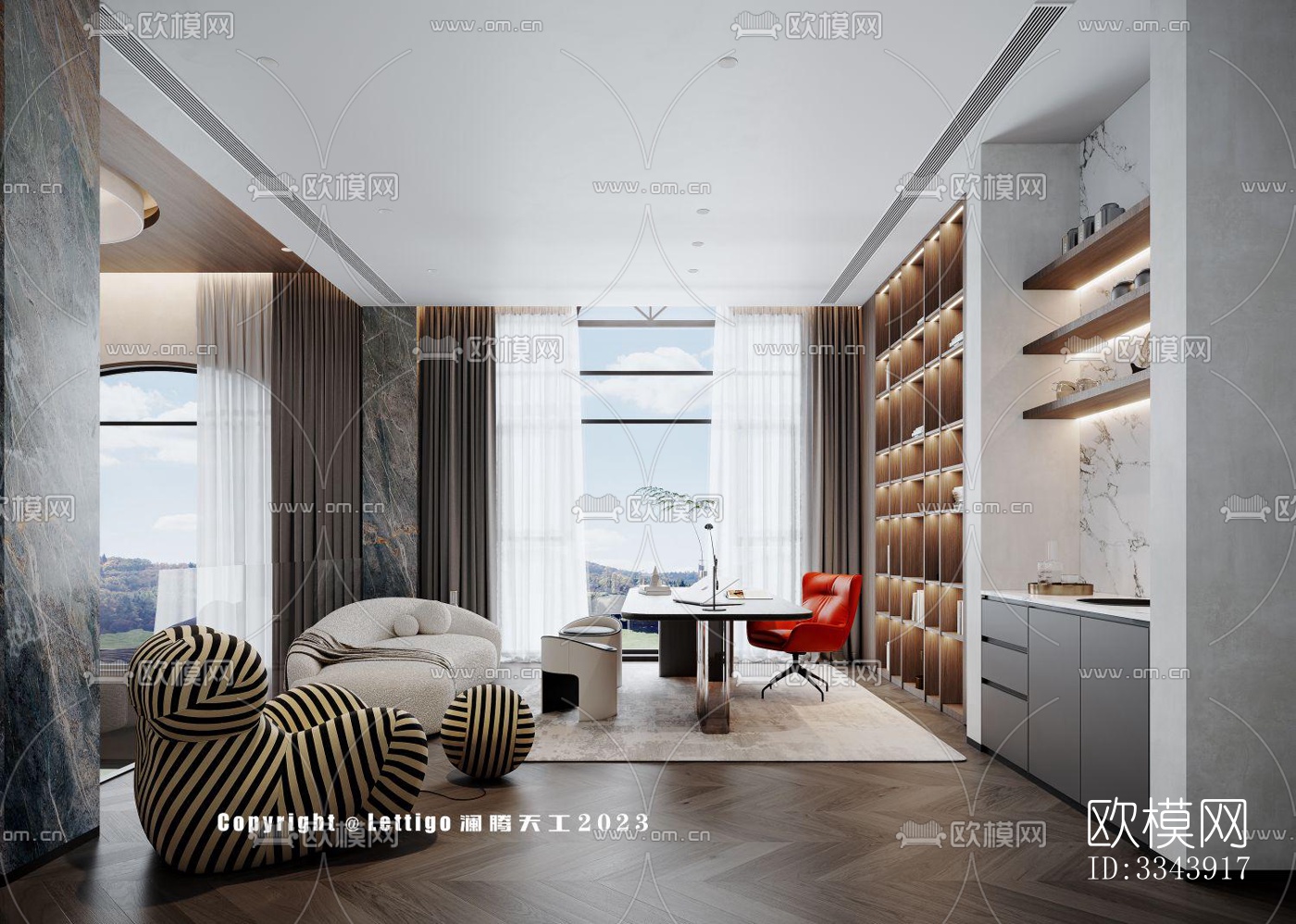 现代别墅效果图下载（渲染图8）