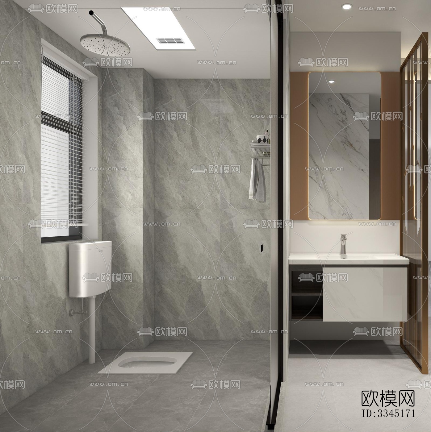 现代卫生间效果图下载（渲染图5）