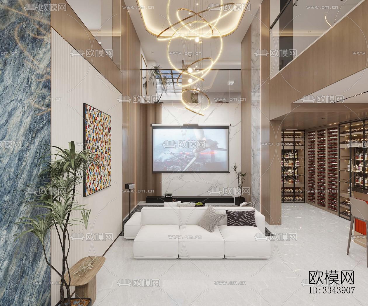 现代别墅效果图下载（渲染图7）