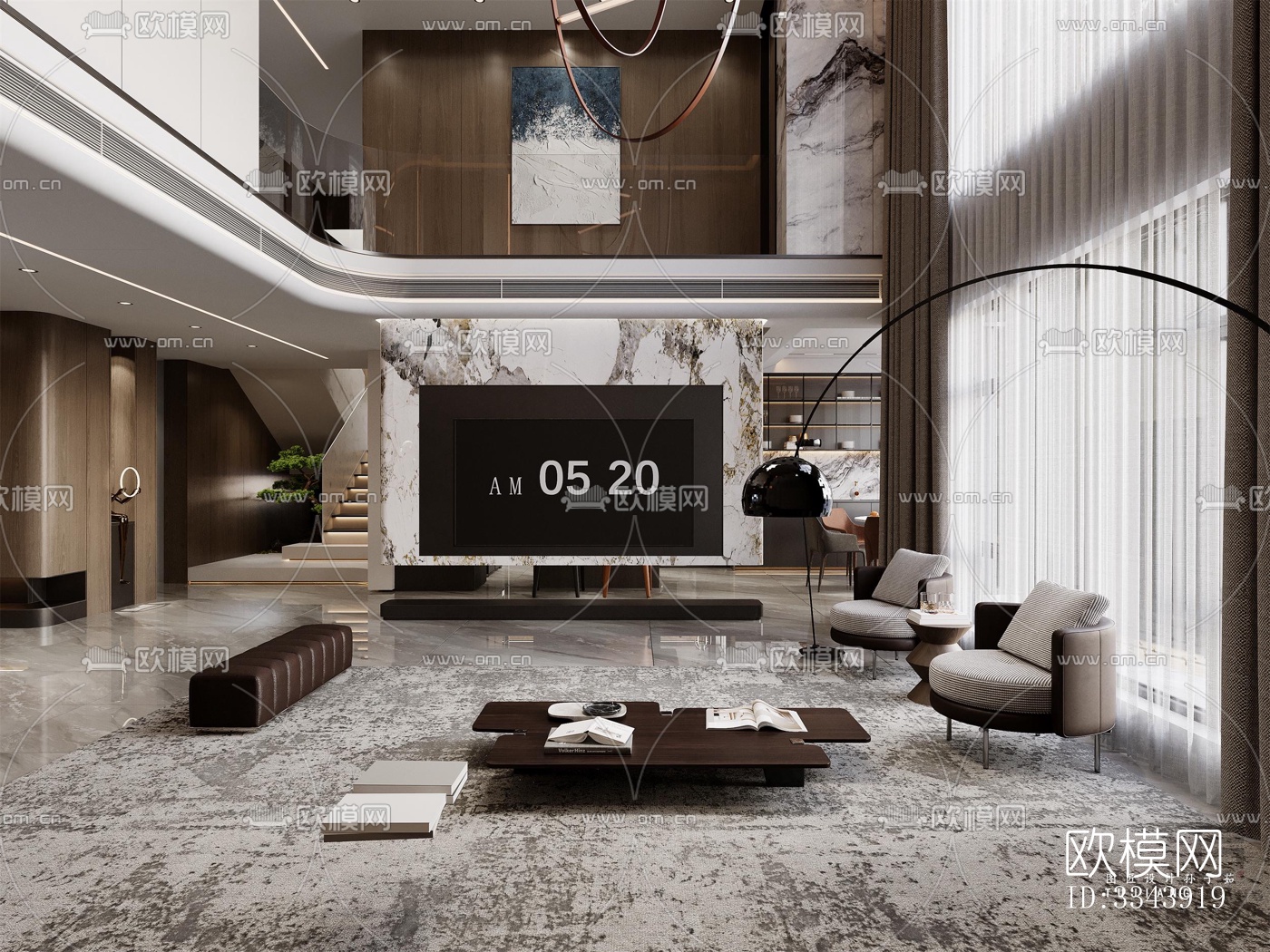 现代别墅效果图下载（渲染图1）