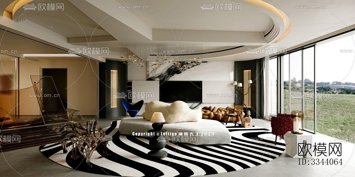 现代别墅效果图下载（渲染图1）