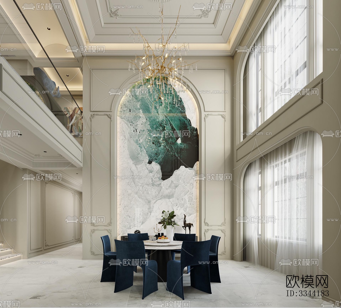 现代别墅效果图下载（渲染图1）