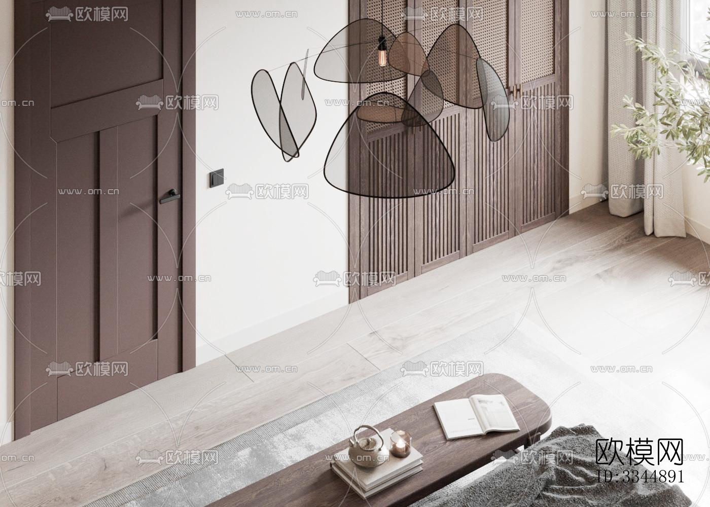 现代卧室效果图下载（渲染图5）