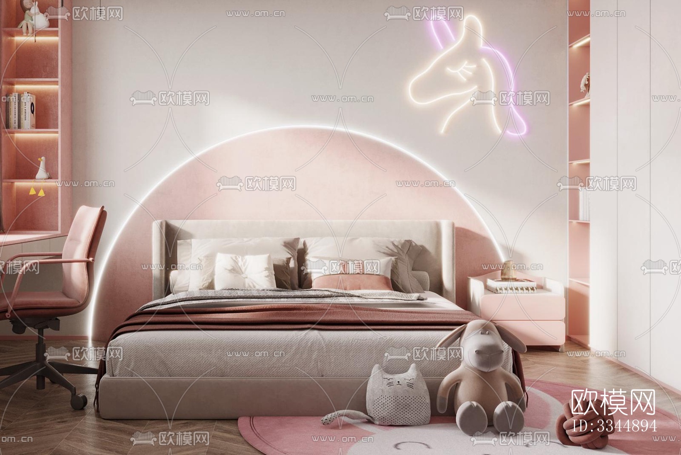 现代卧室效果图下载（渲染图5）