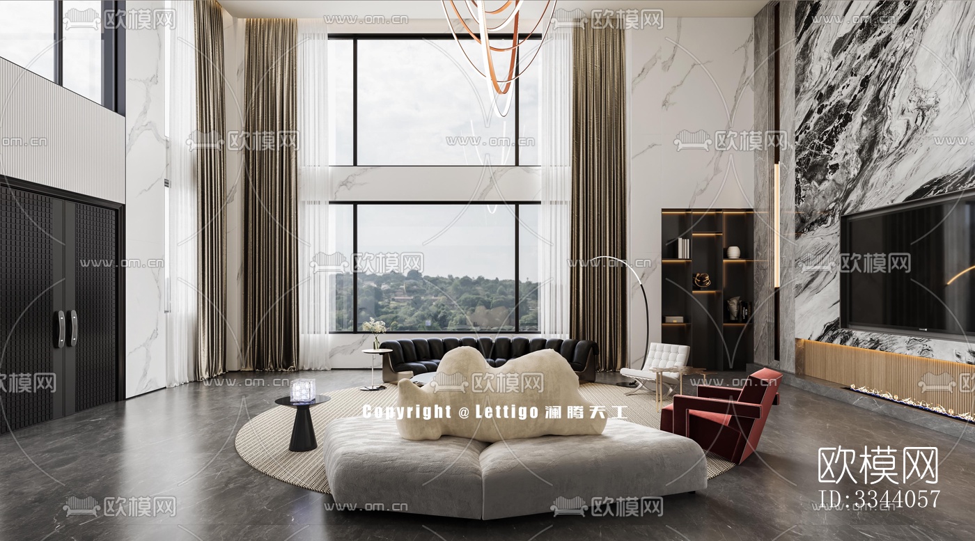 现代别墅效果图下载（渲染图4）