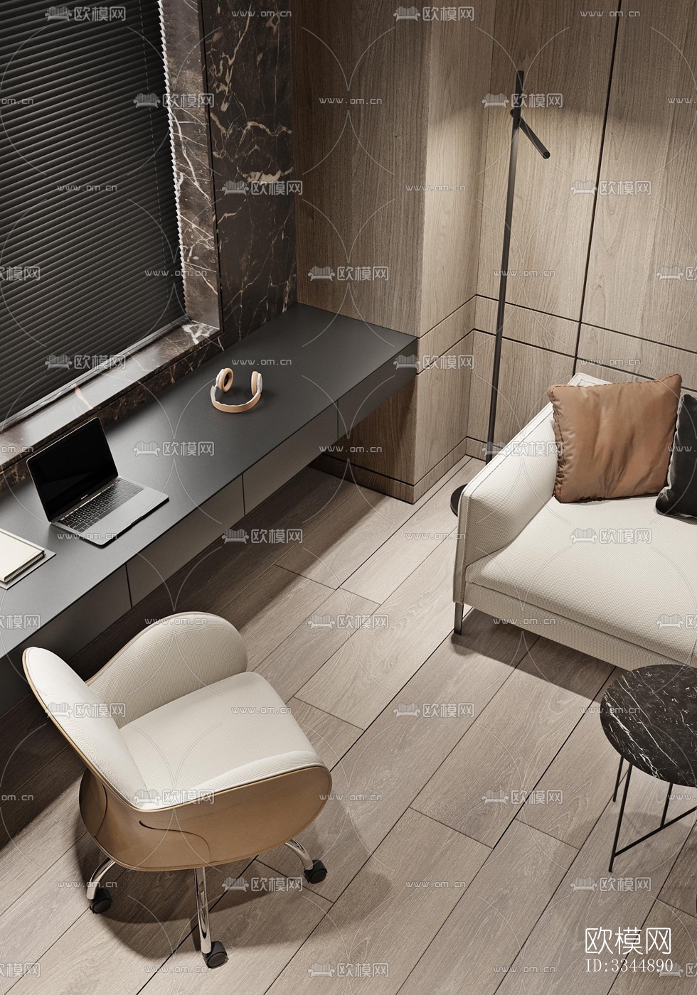 现代卧室效果图下载（渲染图16）