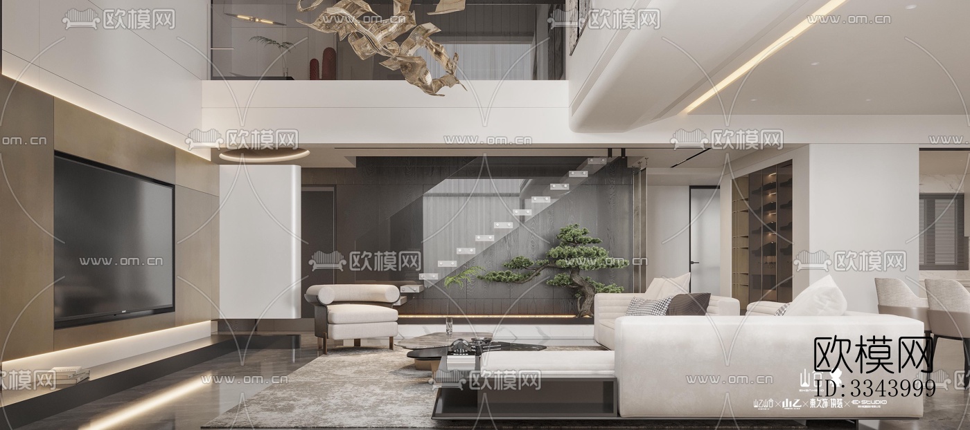 现代别墅效果图下载（渲染图3）