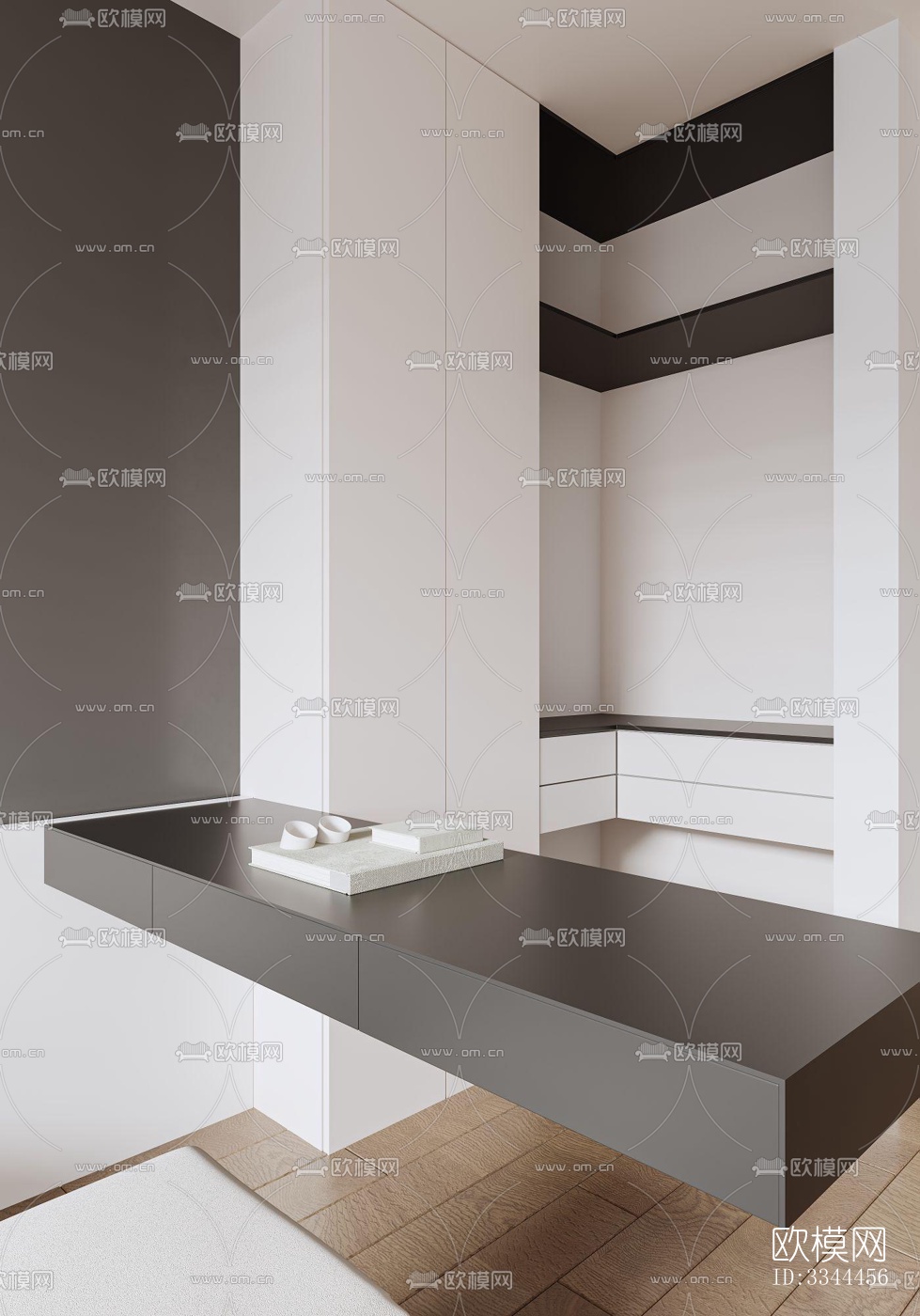 现代卧室效果图下载（渲染图2）