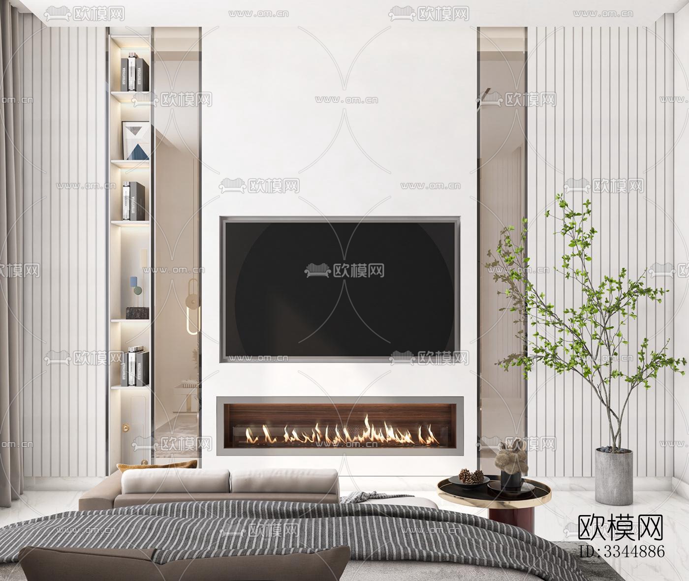 现代卧室效果图下载（渲染图6）