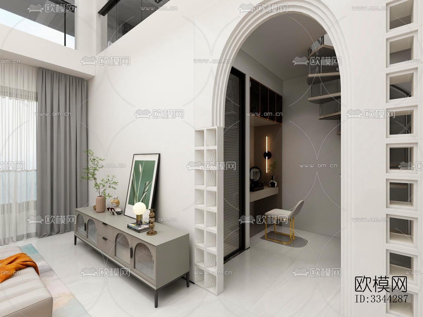 现代别墅效果图下载（渲染图1）