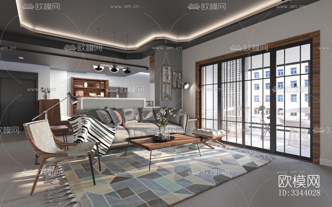 现代别墅效果图下载（渲染图9）