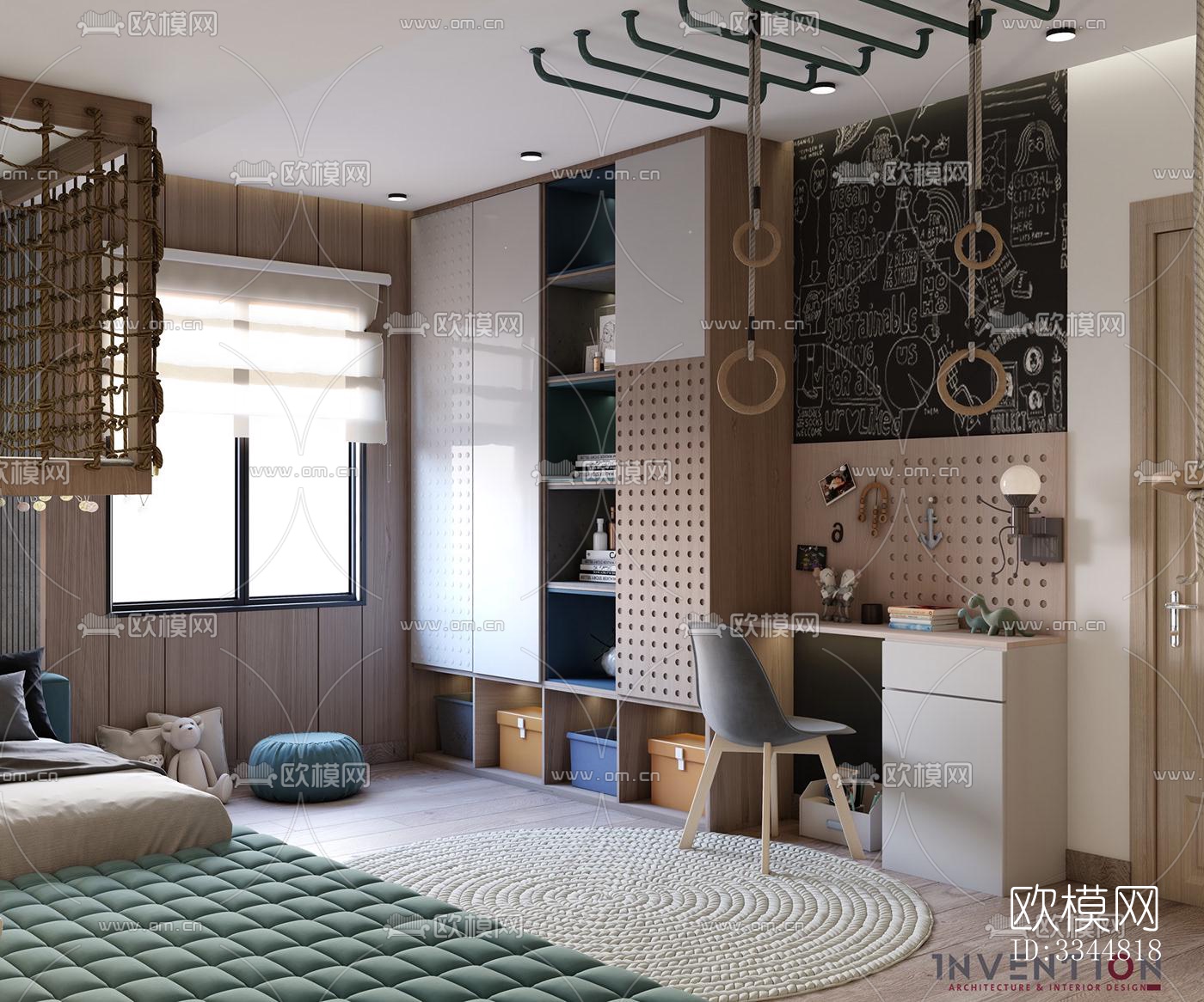 现代卧室效果图下载（渲染图5）