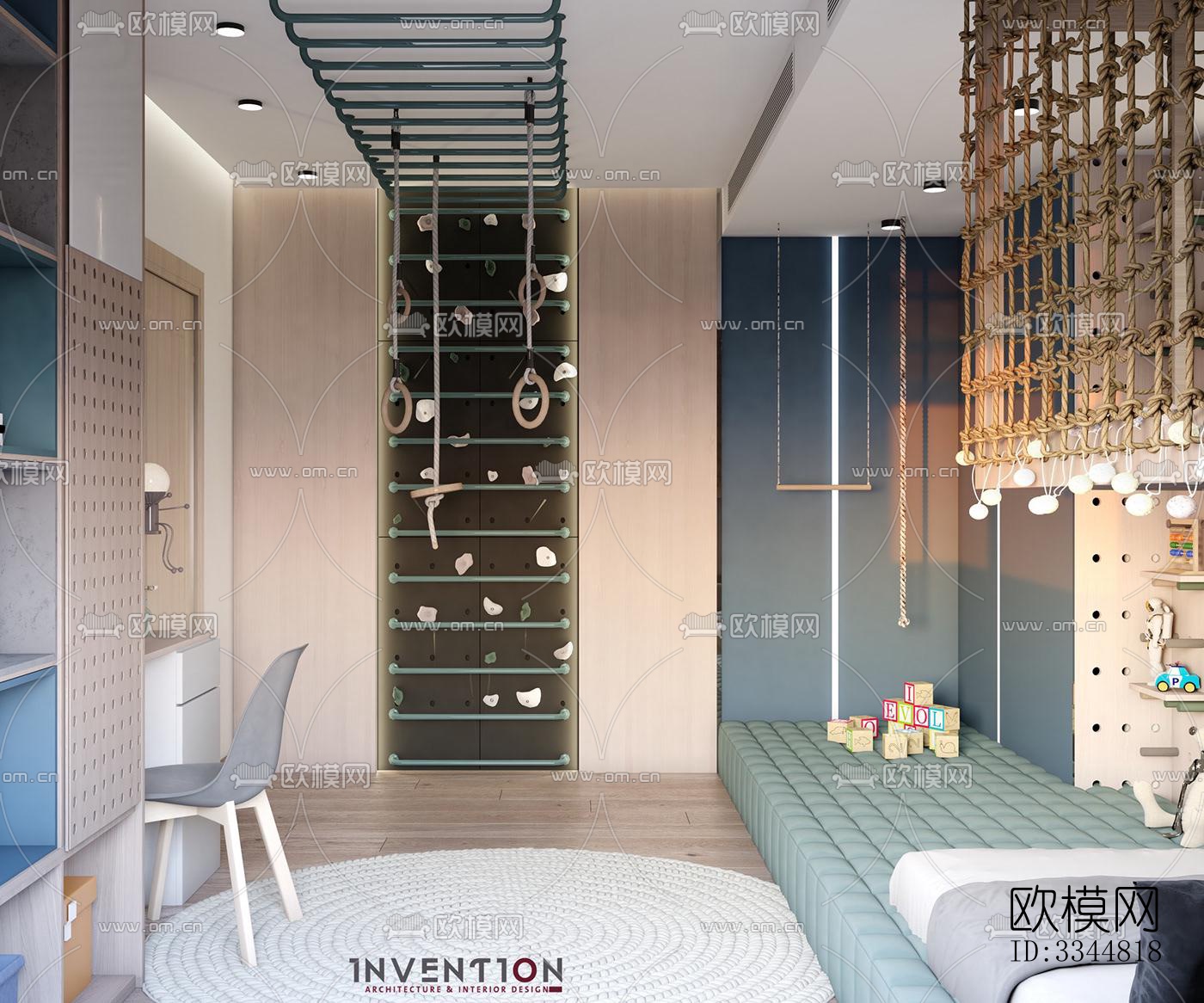 现代卧室效果图下载（渲染图3）