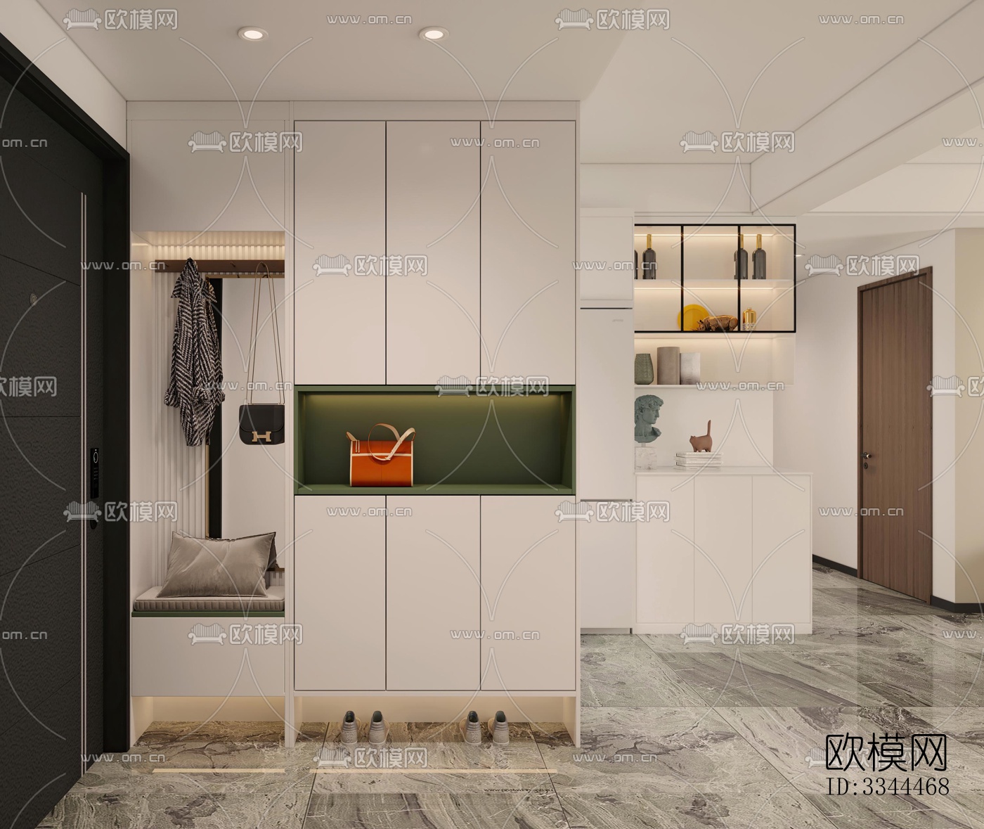 现代卧室效果图下载（渲染图2）