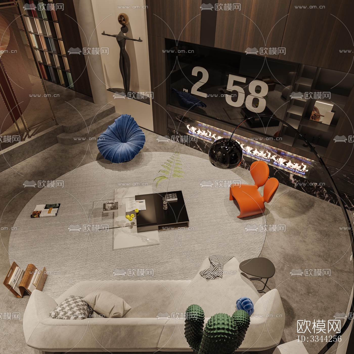 现代别墅效果图下载（渲染图12）